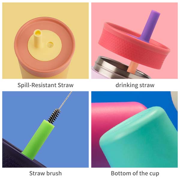 แก้วน้ำสแตนเลสเก็บอุณหภูมิพร้อมหลอดคุณภาพดี - Image 11