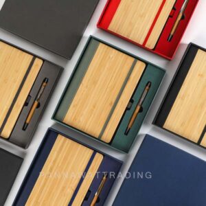 wooden diary notebook giftset