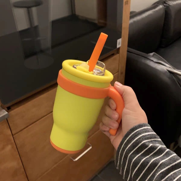 แก้วน้ำสแตนเลสเก็บอุณหภูมิพร้อมหลอดในตัวสุดคิ้วท์ - Image 3