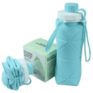 Blue Silicone Folding bottle