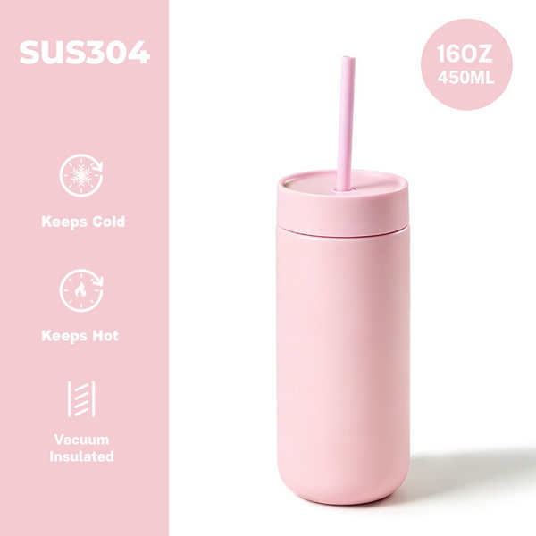 แก้วเก็บอุณหภูมิแบบ Double Wall Vacuum ขนาด 450ml สำหรับรักษาอุณหภูมิเครื่องดื่ม